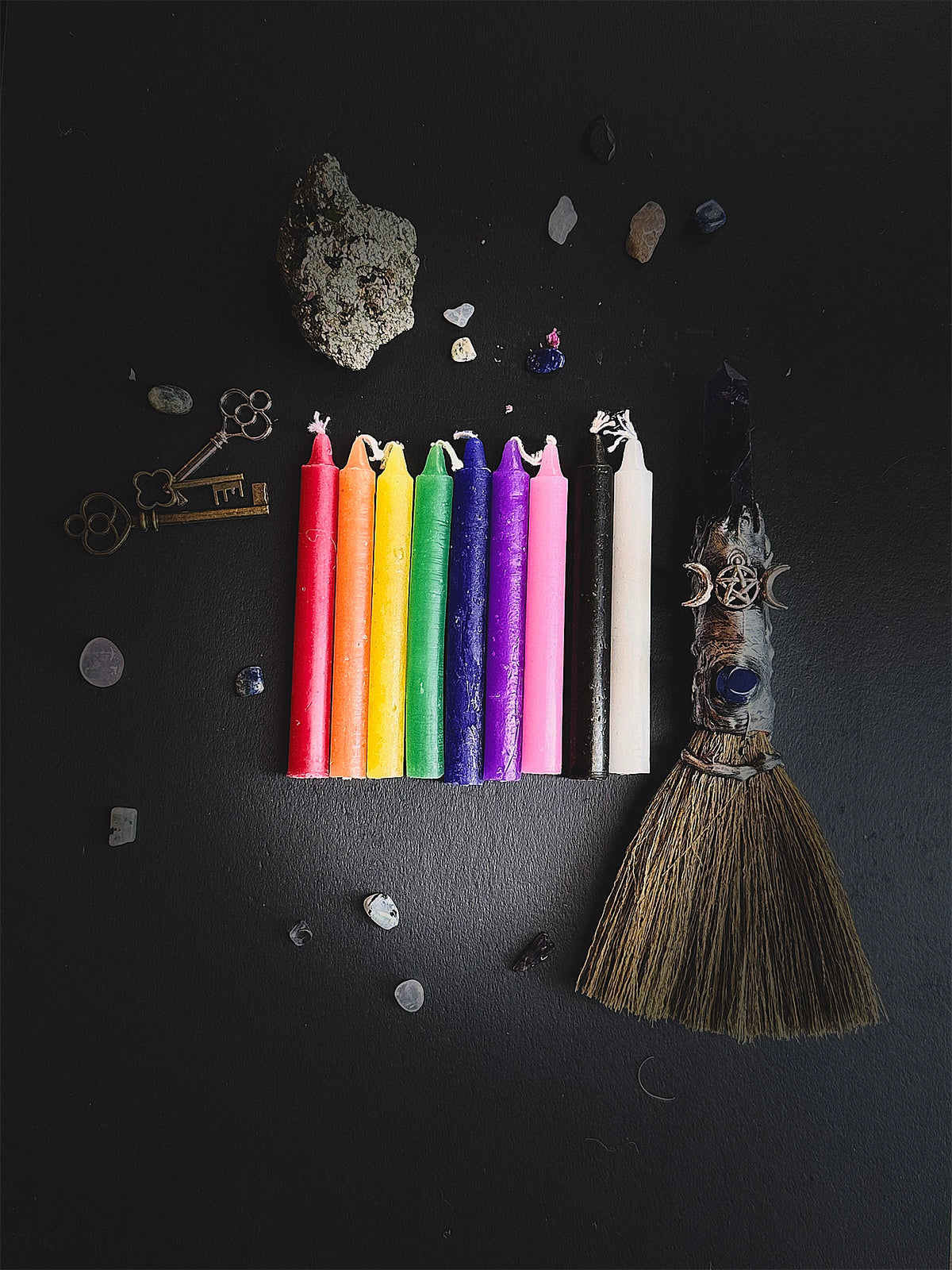 FULL SPECTRUM PACK — 9-Candle Rainbow Ritual Set