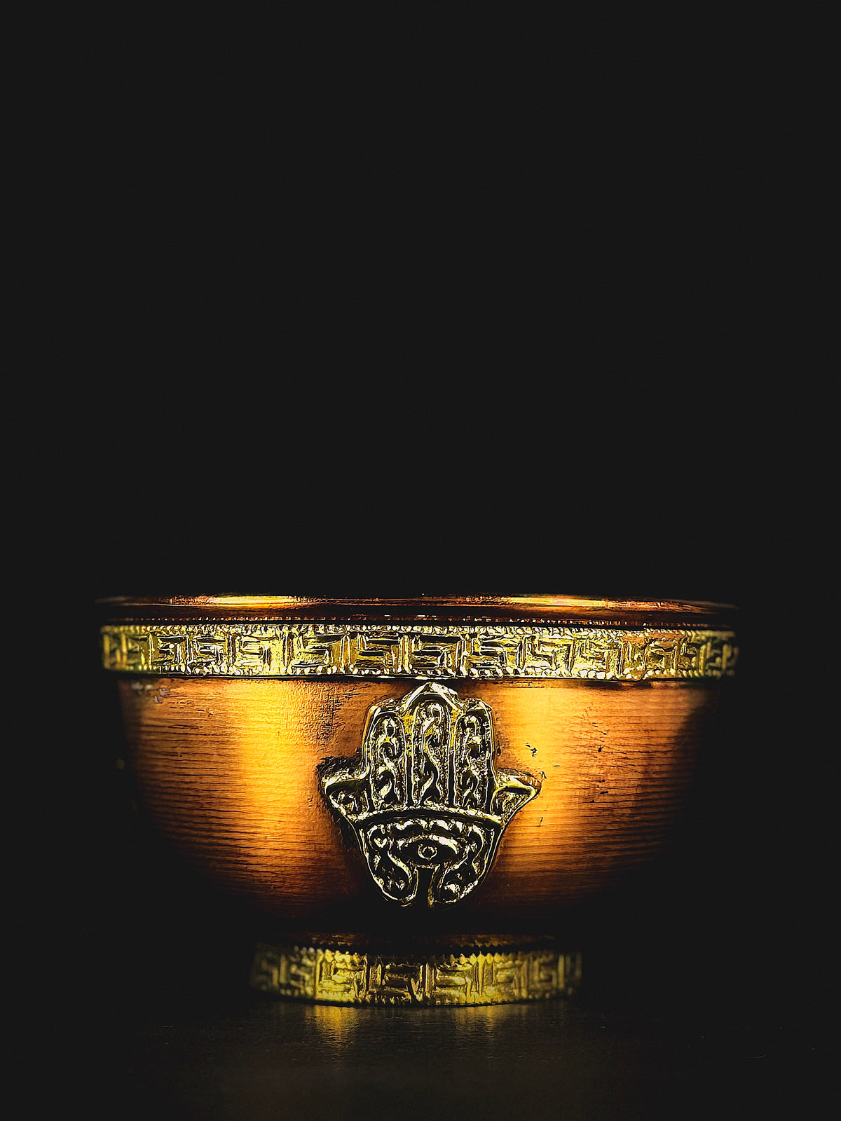 Triple Moon Pentacle Copper Offering Bowl