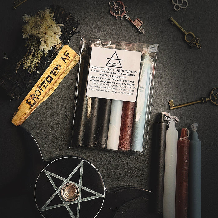 Protection + Grounding Ritual Pack (6 Candles)