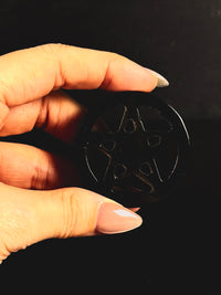 Silver Sheen Obsidian Pentacle Carving