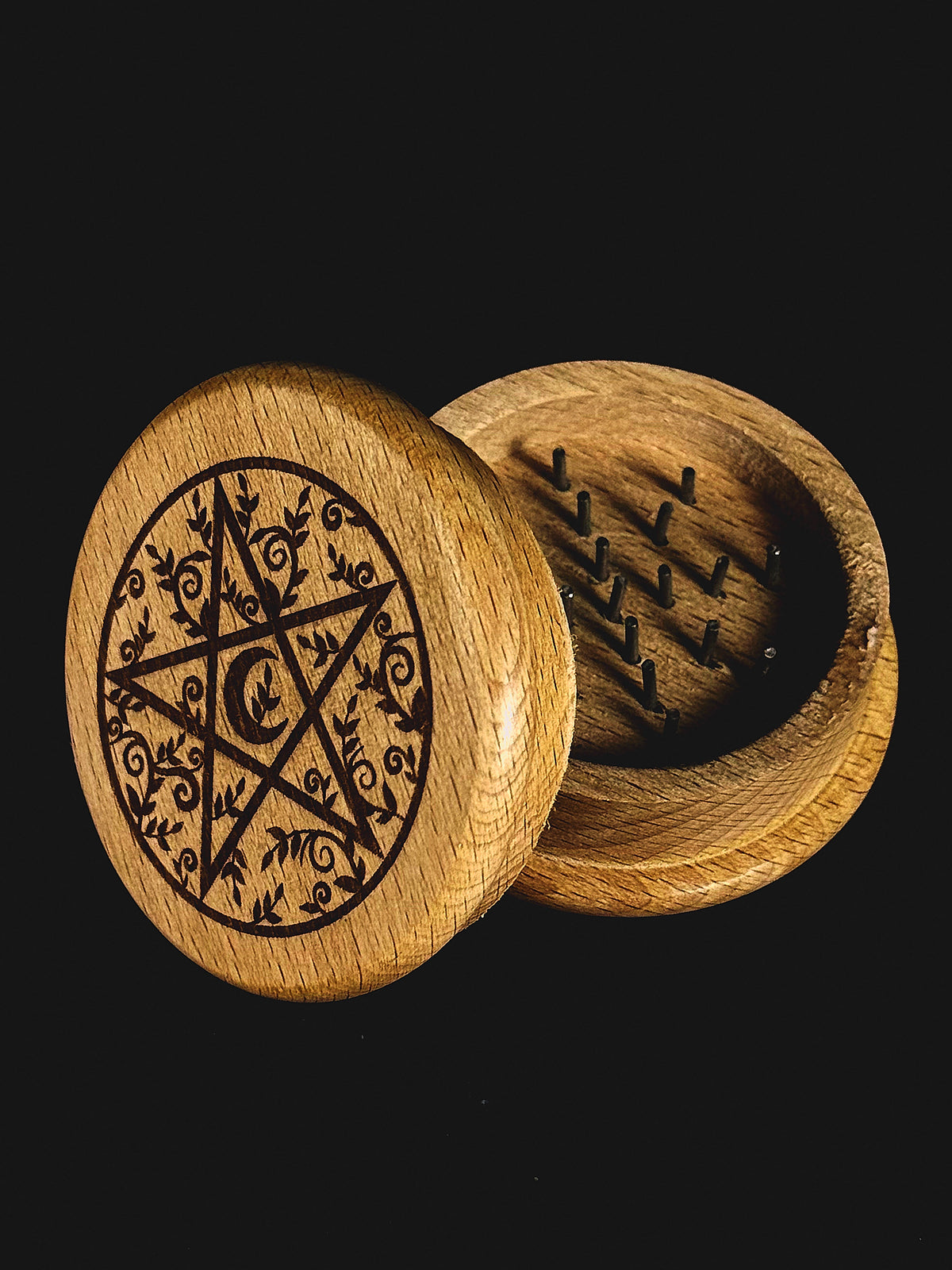 Pentacle Wooden Herb Grinder