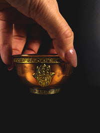 Triple Moon Pentacle Copper Offering Bowl