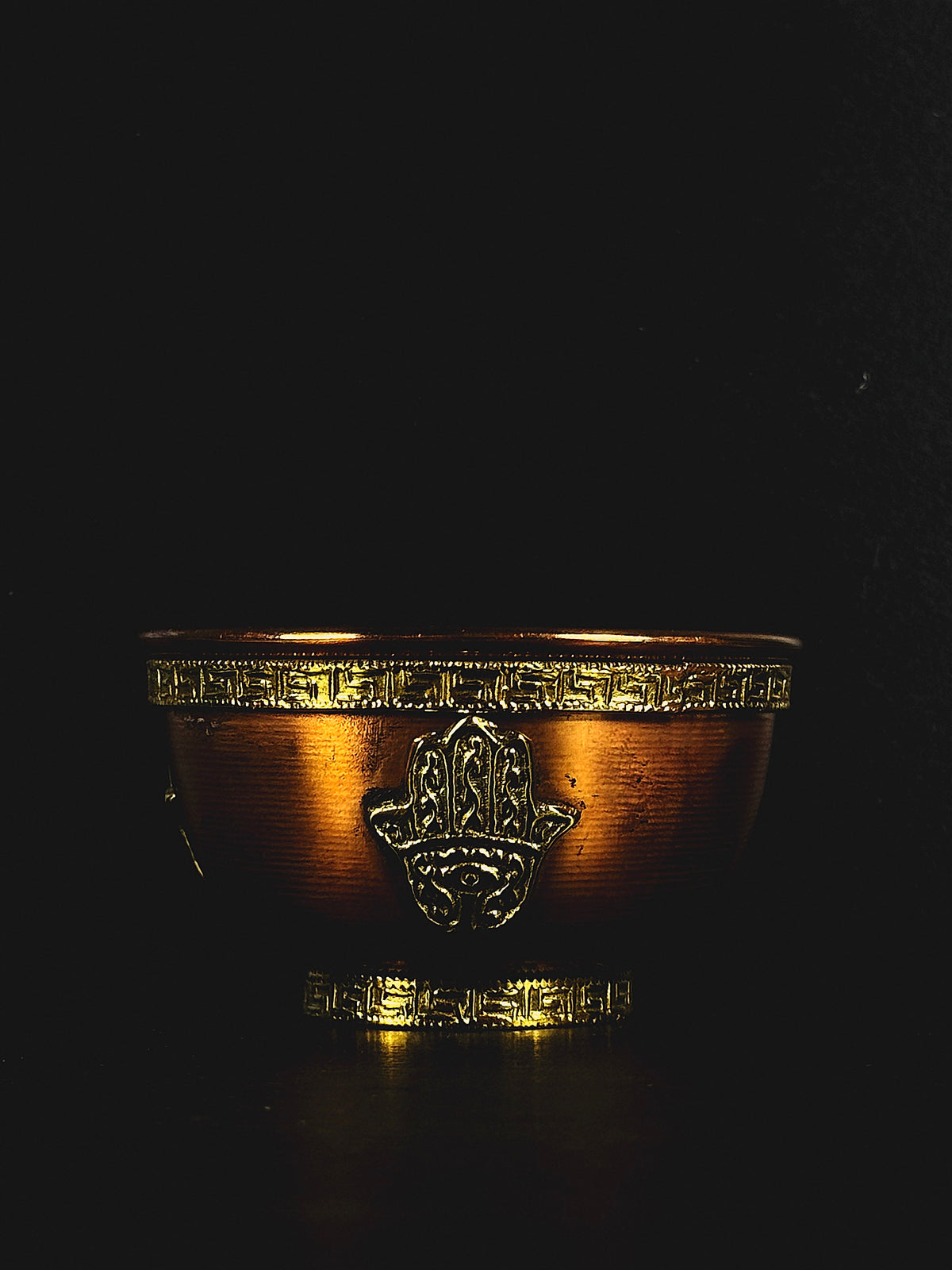 Triple Moon Pentacle Copper Offering Bowl