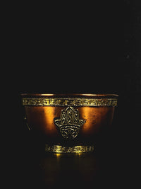 Triple Moon Pentacle Copper Offering Bowl