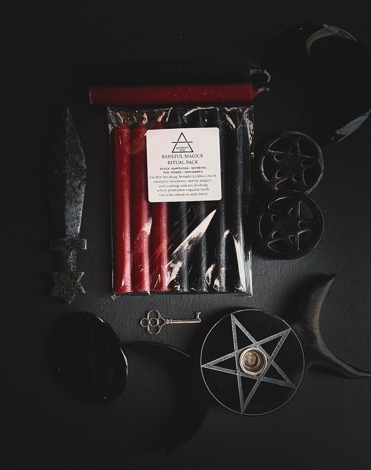 Baneful Magick Ritual Pack – XL Chime Candle Set (6 Candles)