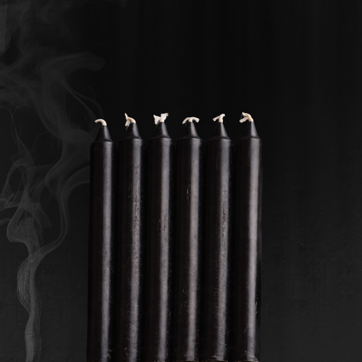 Black Ritual Candle Pack – Protection + Banishing (6 Candles)