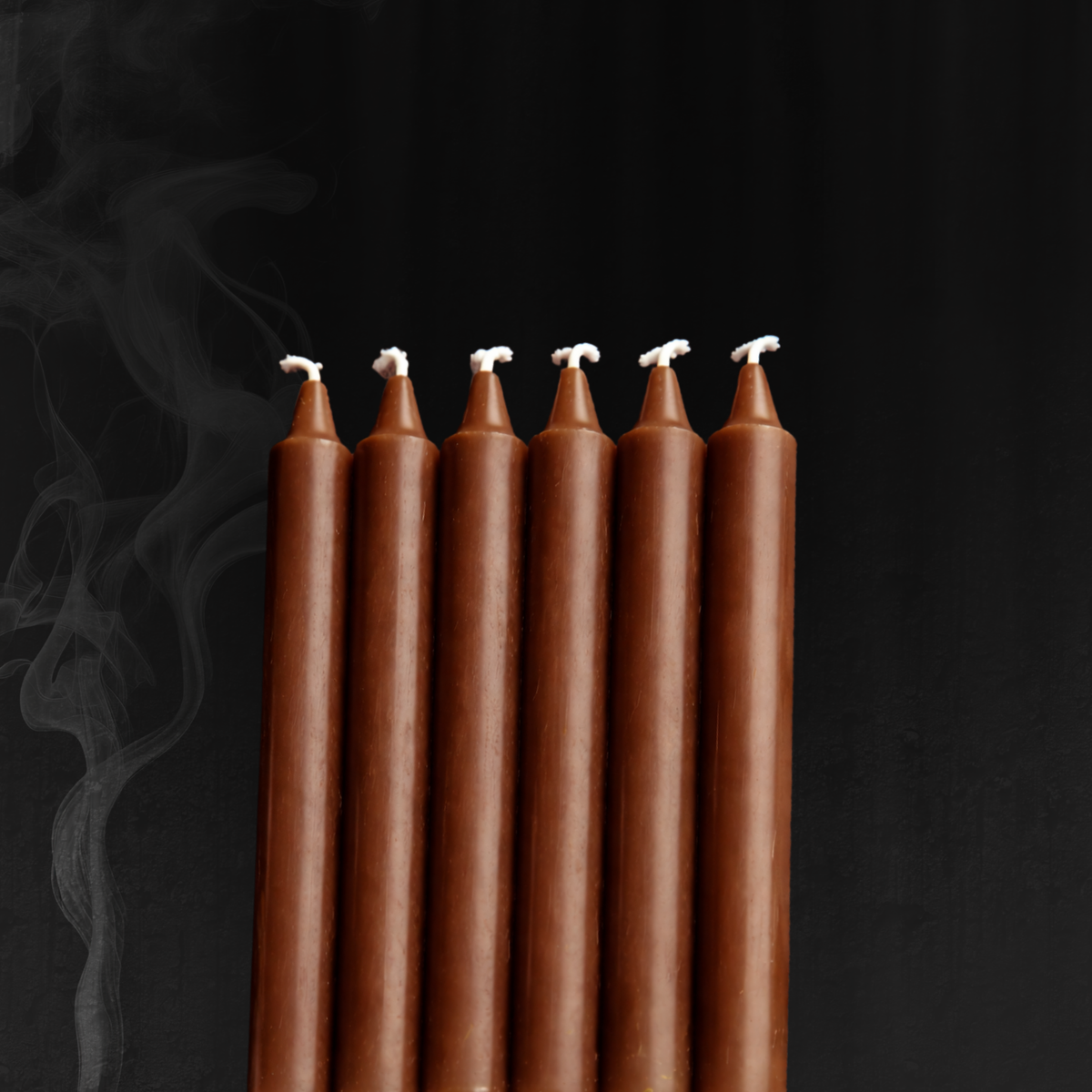 Brown Ritual Candle Pack – Grounding + Stability (6 Candles)