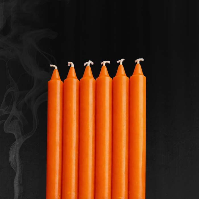 Orange Ritual Candle Pack – Action + Momentum (6 Candles)