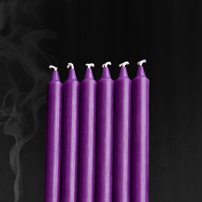 Purple Ritual Candle Pack – Intuition + Power (6 Candles)