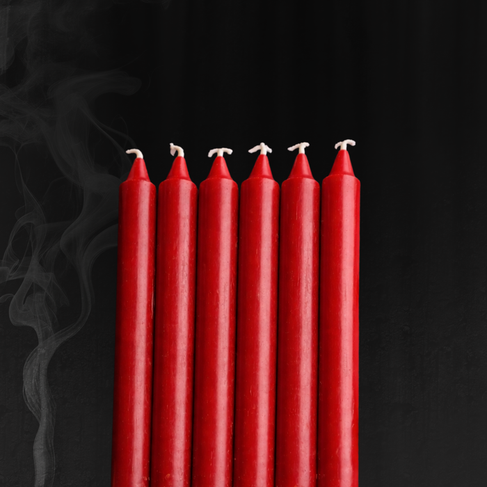 Red Ritual Candle Pack – Passion + Power (6 Candles)